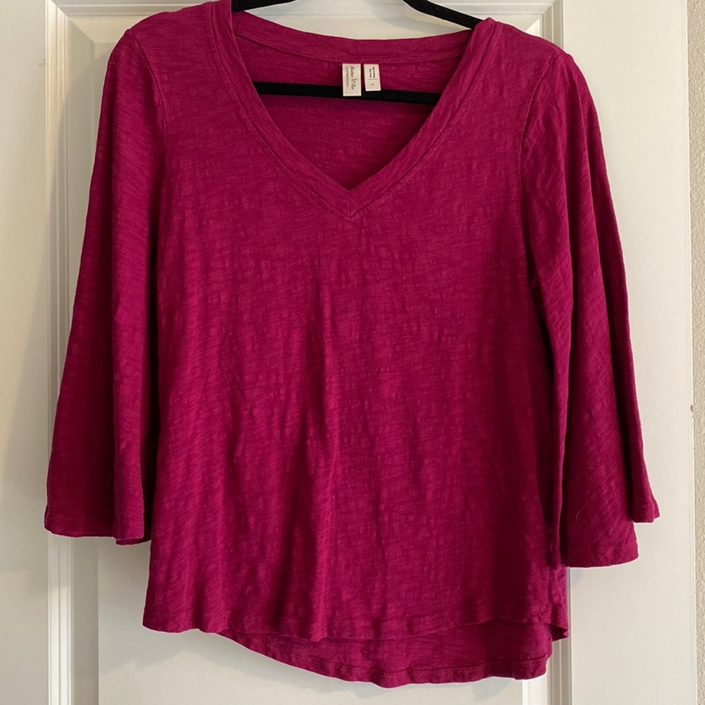 Anthropologie bell sleeve blouse